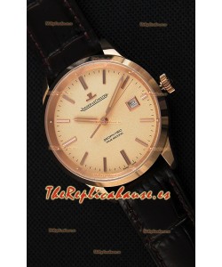Jaeger LeCoultre Geophysic True Second Reloj Réplica Suizo en Oro Rosado Dial en Oro