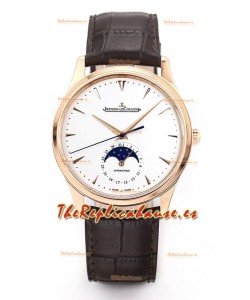 Jaeger LeCoultre Master Reloj Ultra Fino Luna Oro Rosado Réplica a Espejo 1:1