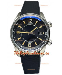 Jaeger LeCoultre Polaris Date Dial Negro Correa Goma Reloj Réplica Espejo 1:1 42MM
