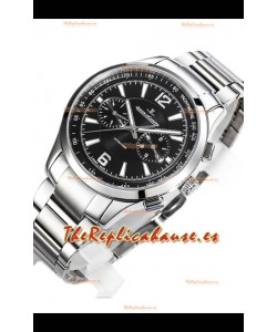 Jaeger LeCoultre Polaris Chronograph Caja Acero Inoxidable Dial Negro Reloj Réplica Suiza 