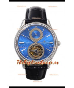 Jaeger LeCoultre Master Tourbillon Ultra-Fino Dial Azul Caja Acero Inoxidable