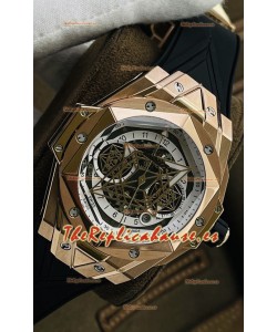 Hublot Big Bang UNICO Sang Bleu II Oro Rosado Calidad a Espejo 1:1 Reloj Réplica Suizo