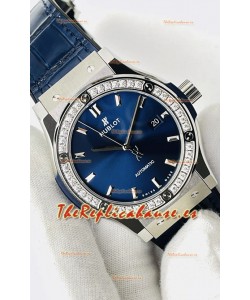 Hublot Classic Fusion Acero Inoxidable Dial Azul Reloj Réplica Suizo Calidad Espejo 1:1