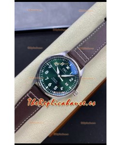 IWC Pilot MARK Series IW328205 Reloj Réplica Suizo a Espejo 1:1 Dial Verde Correa Marrón
