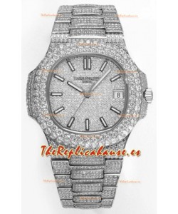 Patek Philippe Nautilus 5711/A Reloj Réplica Suizo a Espejo 1:1 Acero 904L Caja Diamantes