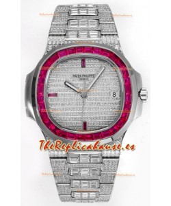 Patek Philippe Nautilus 5711/A Reloj Réplica Suizo a Espejo 1:1 Acero 904L Caja Diamantes