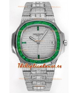 Patek Philippe Nautilus 5711/A Reloj Réplica Suizo a Espejo 1:1 Acero 904L Caja Diamantes