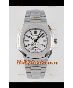 Patek Philippe Nautilus 5980/1A Caja Acero 904L en Dial Blanco - Réplica a Espejo 1:1