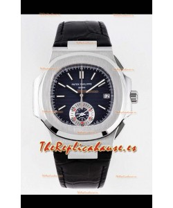 Patek Philippe Nautilus 5980/1A 904L Caja Acero en Dial Azul Correa Piel - Réplica a Espejo 1:1
