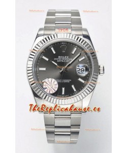 Rolex Datejust Movimiento Cal.3235 Reloj Suizo Réplica a Espejo 1:1 Acero 904L 41MM - Dial Gris 