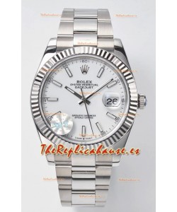 Rolex Datejust Movimiento Cal.3235 Reloj Suizo Réplica a Espejo 1:1 Acero 904L 41MM - Dial Blanco 