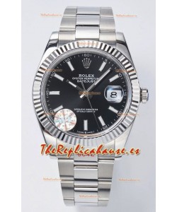 Rolex Datejust Movimiento Cal.3235 Reloj Suizo Réplica a Espejo 1:1 Acero 904L 41MM - Dial Negro