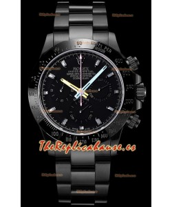 Rolex Daytona Blaken Réplica Suiza a Espejo 1:1 Dial Negro Movimiento Cal.4130 (CON CAJA) 
