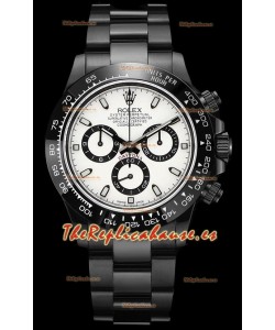 Rolex Daytona Blaken Réplica Suiza a Espejo 1:1 Dial Blanco Movimiento Cal.4130 (CON CAJA) 