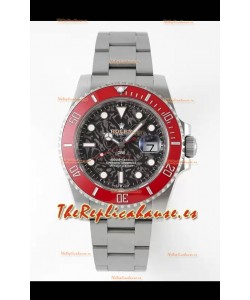 Rolex Submariner DiW Caja Acero Inoxidable Bisel Reloj Edición Cerámica Rojo