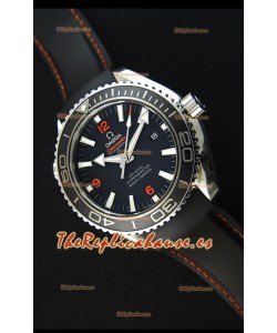 Omega Seamaster Planet Ocean Swiss Correa Negra Réplica 45MM 1:1 Ultimate Edition Watch 