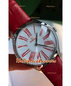 Omega De Ville Tresor Edition Reloj de Cuarzo Suizo 36MM Caja de Acero Dial Blanco
