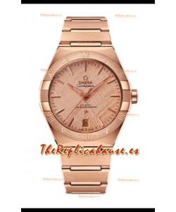 Omega Co-Axial Constellation Oro Rosado Meteorite Dial Réplica Espejo 1:1 41MM