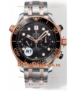 Omega Seamaster Co-Axial Master Chronograph Correa Acero Dos Tonos 44MM Réplica Espejo 1:1