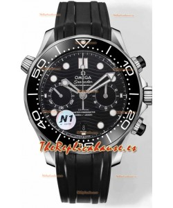 Omega Seamaster Co-Axial Master Chronograph Dial Acero Inoxidable Negro 44MM Réplica Espejo 1:1