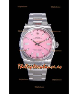 Rolex Oyster Perpetual REF#124300 41MM Movimiento Cal.3230 Réplica Suizo Dial Rosado Acero 904L Reloj Réplica a Espejo 1:1