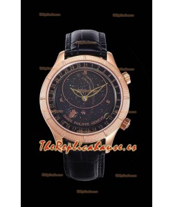 Patek Philippe 6102R Grand Compilations Reloj Réplica Suizo a Cuerda Manual - Bisel Resistente Dial Negro