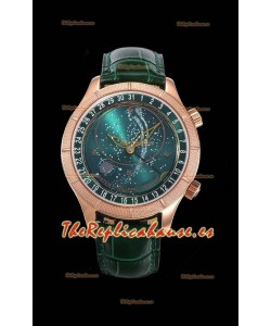 Patek Philippe 6102R Grand Compilations Reloj Réplica Suizo a Cuerda Manual - Bisel Resistente Green Dial