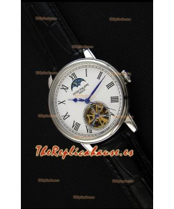 Patek Philippe Japanese MoonPhase Tourbillon Reloj Réplica Dial Blanco