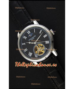 Patek Philippe Japanese MoonPhase Tourbillon Reloj Réplica Dial Negro