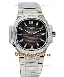 Patek Philippe Nautilus 7118 35MM 1:1 Acero Inoxidable Dial Gris Reloj Réplica Espejo 1:1