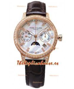 Patek Philippe Grand Complications Ladies First Perpetual Calendaer Oro Rosado Reloj Réplica Suiza 