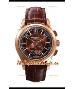 Patek Philippe 5205 Complications Moonphase Dial Marrón Reloj Réplica Suiza Espejo 1:1