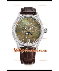 Patek Philippe Complications 4948G Annual Calendar Moonphase Dial Perla Oro Blanco Réplica Suiza 
