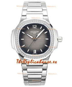 Patek Philippe Nautilus 7118 35MM 1:1 Dial Gris Acero Inoxidable Reloj Superclone 1:1