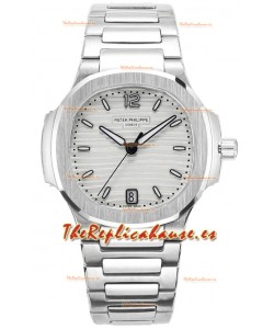 Patek Philippe Nautilus 7118 35MM 1:1 Acero Inoxidable Dial Blanco Reloj Superclone 1:1