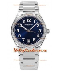 Patek Philippe Twenty-4 Dial Azul Caja Acero 904L Reloj Réplica Espejo 1:1 36MM