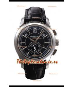 Patek Philippe 5205 Complications Moonphase Dial NegroReloj Réplica Suiza Espejo 1:1