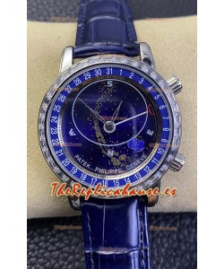 Patek Philippe 6104G Grand Compilations Reloj Réplica Suizo a Cuerda Manual - Bisel Diamantes