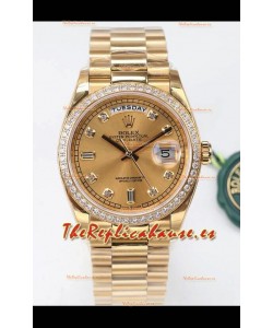 Rolex Day Date Presidential Reloj Oro Amarillo 18K 36MM - Dial Dorado Calidad a Espejo 1:1