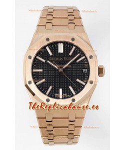 Audemars Piguet Royal Oak 15510 50 Aniversario 41MM Dial Negro Oro Rosado 41MM Réplica a Espejo 1:1
