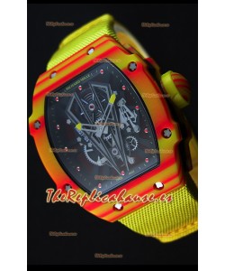 Richard Mille 27-03 Tourbillon Rafael Nadal Reloj Réplica Suizo de Carbón Forjado