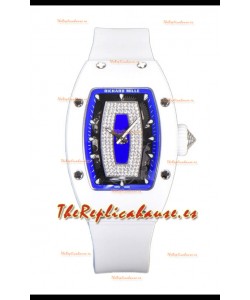 Richard Mille RM007 Cerámica Blanca Dial Azul Reloj Réplica Suiza Automático Superclone