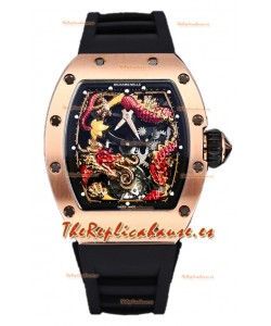 Richard Mille RM057 Dragon Dial Reloj Oro Rosado en Movimiento Suizo Automático