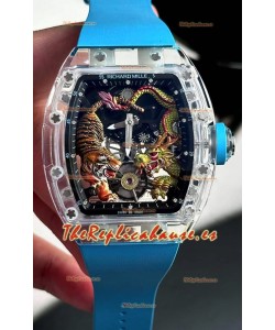 Richard Mille RM51-01 Zafiros Crouching Tiger Hidden Dragon Movimiento Tourbillon Réplica Espejo 1:1