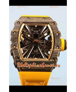 Richard Mille RM12-01 Caja de Fibra de Carbono Genuino Movimiento Tourbillon Reloj Réplica a Espejo 1:1