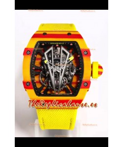 Richard Mille RM27-03 Rafael Nadal Genuino Movimiento Tourbillon Reloj Réplica a Espejo 1:1