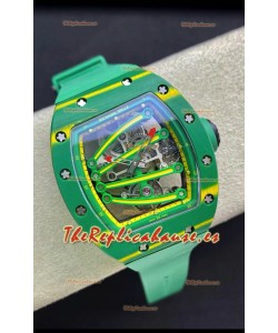 Richard Mille RM59-01 Genuino Movimiento Tourbillon en Caja de Carbono NTPT Verde