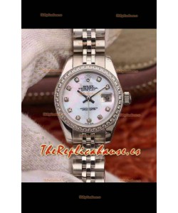 Rolex Datejust Ladies 28MM Movimiento Cal.3135 Réplica Suiza en Caja de Acero 904L