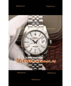 Rolex Datejust 41MM Movimiento Cal.3135 Reloj Réplica Suizo en Caja de Acero 904L Dial Blanco