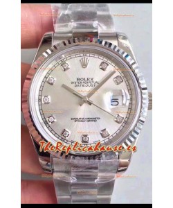 Rolex Datejust 41MM Movimiento Cal.3135 Reloj Réplica Suiza en Acero 904L / Dial Acero
